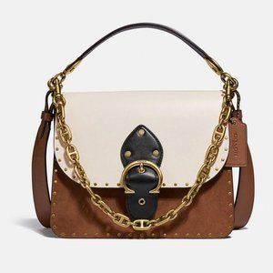 COACH BEAT BAG COLORBLOCK W/RIVETS - NWTs